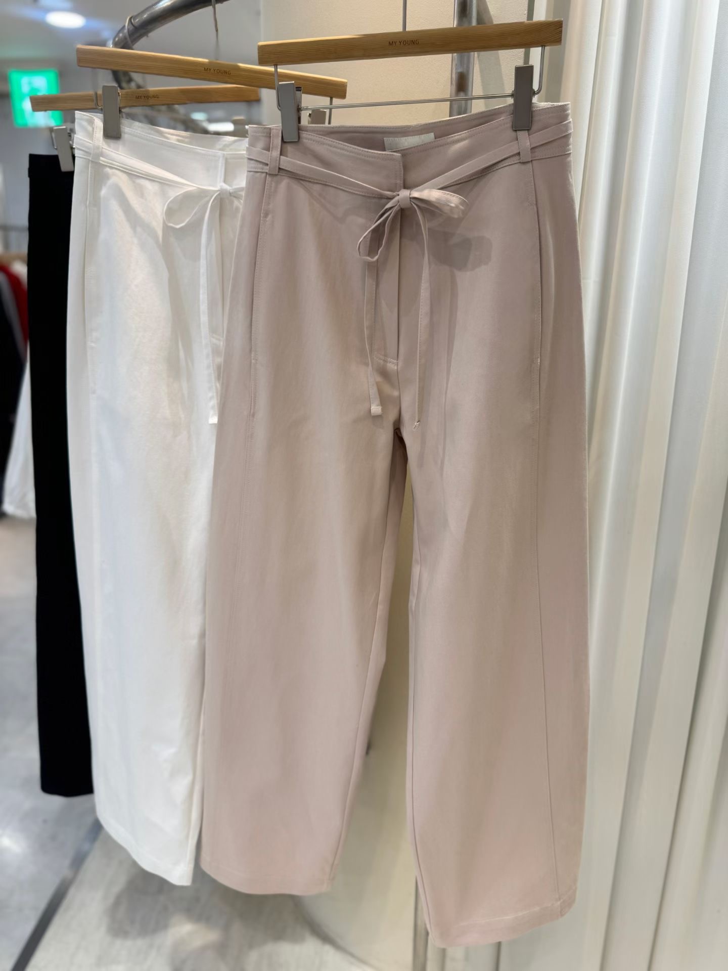 LEHEVE韓國代購女士新款休閑職業人氣時尚推薦休閑褲含腰繩LEHEVE-MY YOUNG兩件起休閑褲