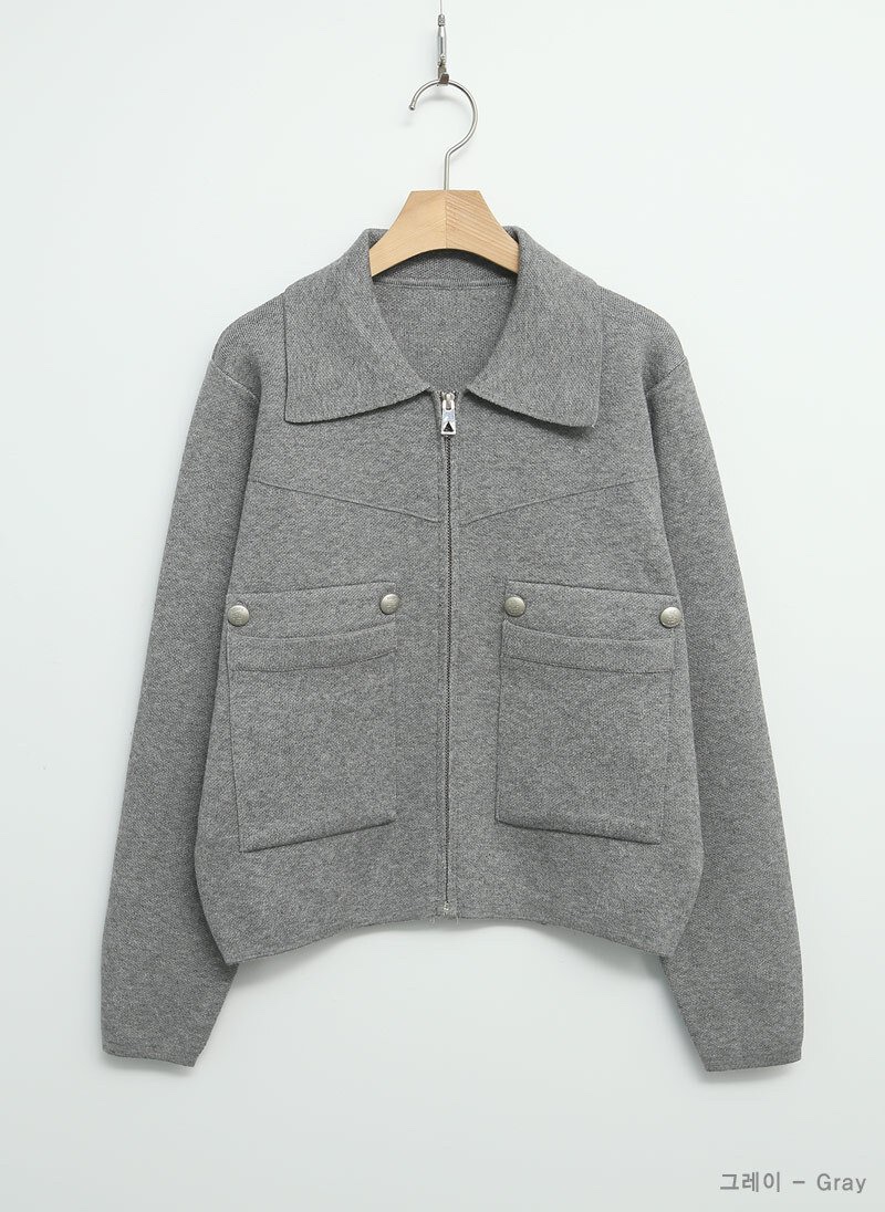 I BLLE韓國代購女士新品人氣26春夏時尚職業熱賣針織衫拉鏈I BLLE針織衫圖色2