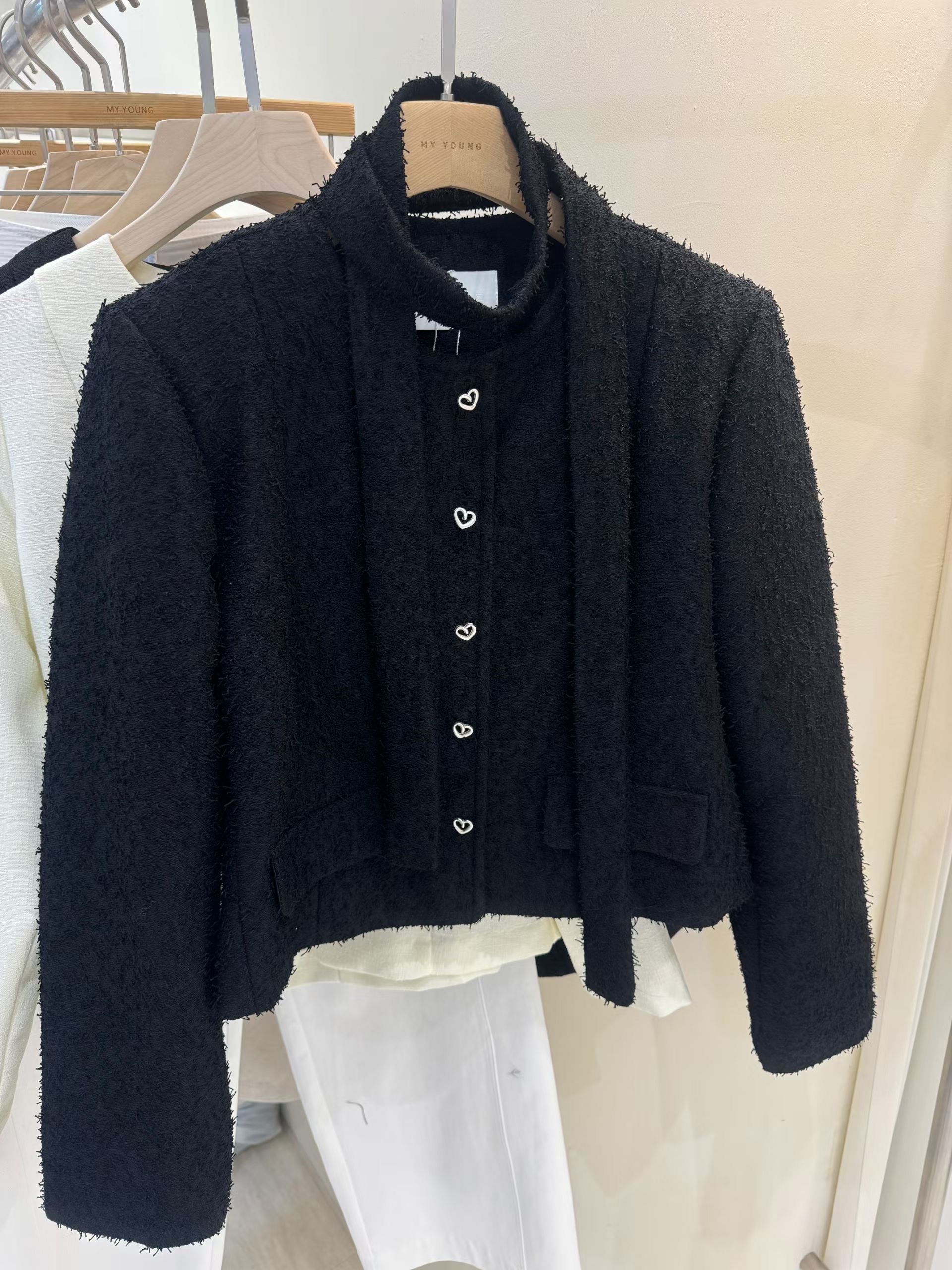 LEHEVE韓國東大門直郵女裝新品職業人氣熱賣夾克含腰繩花呢LEHEVE-MY YOUNG兩件起夾克圖色1