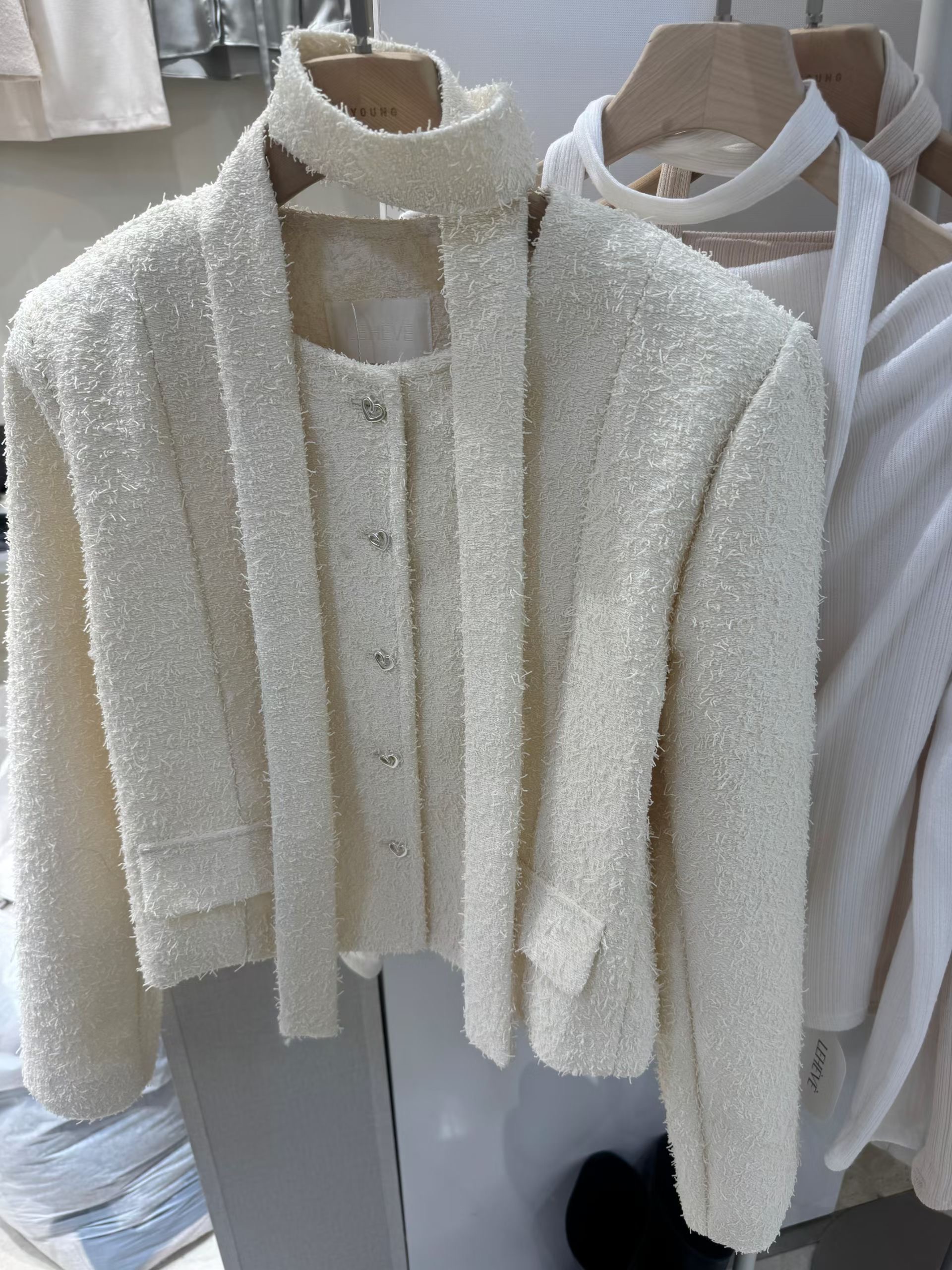 LEHEVE韓國東大門直郵女裝新品職業人氣熱賣夾克含腰繩花呢LEHEVE-MY YOUNG兩件起夾克圖色2