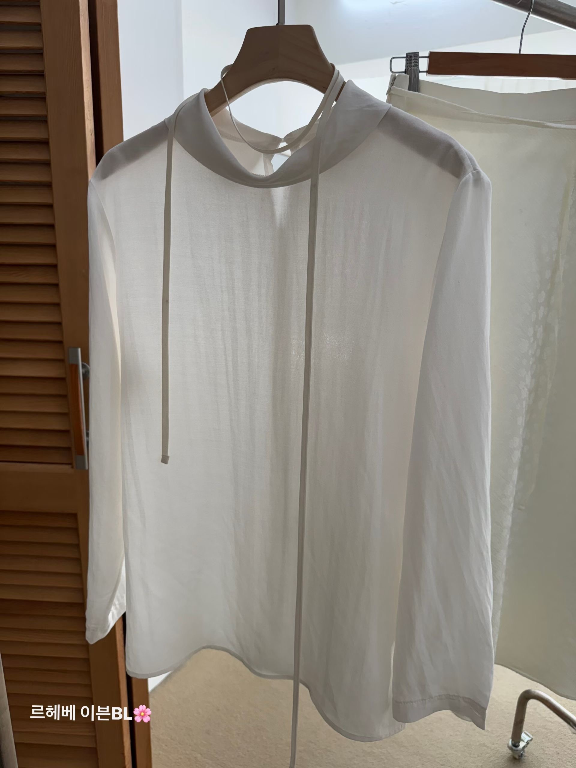 LEHEVE韓國直郵實拍女士新品時尚職業26春夏襯衫蕾絲衫含腰繩LEHEVE-MY YOUNG兩件起襯衫/蕾絲衫圖色3