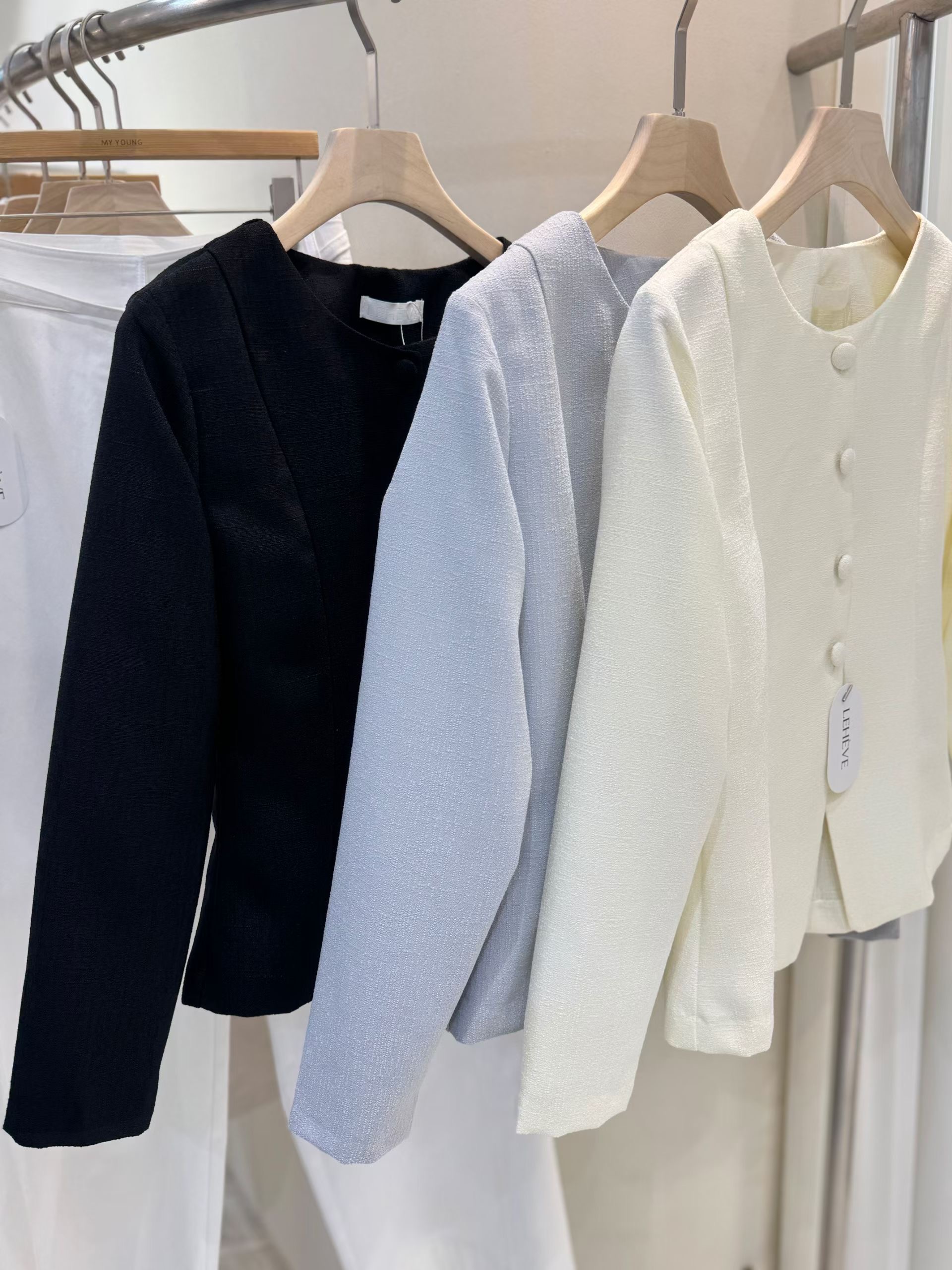 LEHEVE韓國直郵實拍女裝新品推薦時尚休閑26春夏職業夾克LEHEVE-MY YOUNG兩件起夾克