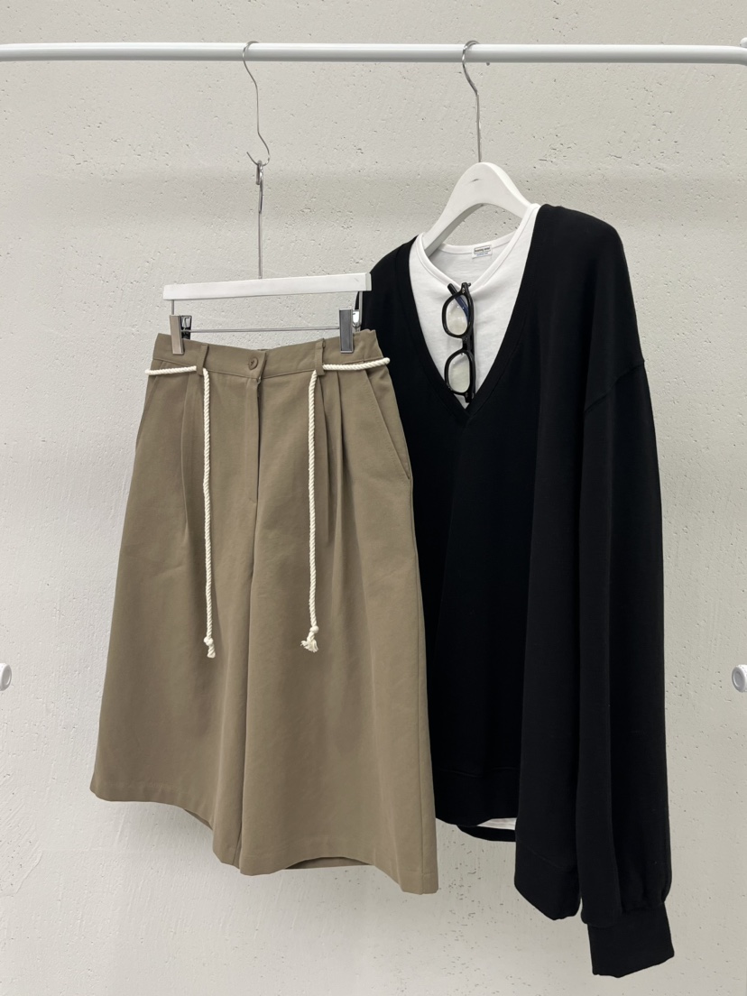 BEAMING SEOUL韓國代購女裝新品職業熱賣人氣短褲含腰繩BEAMING SEOUL短褲