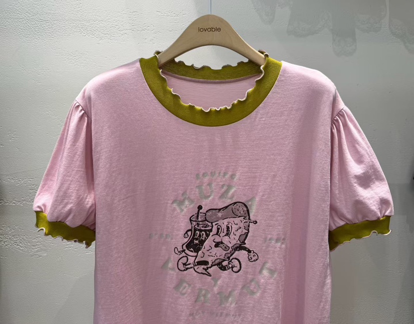 LOVABLE韓國直郵女裝新款26春夏時尚人氣推薦休閑熱賣T恤LOVABLET恤