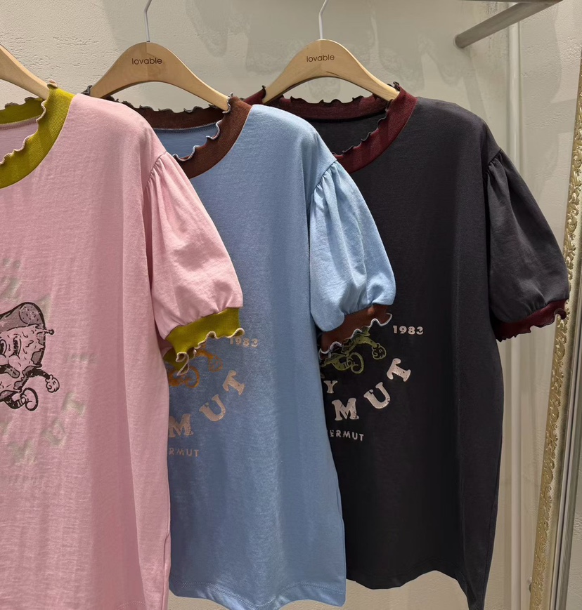LOVABLE韓國直郵女裝新款26春夏時尚人氣推薦休閑熱賣T恤LOVABLET恤