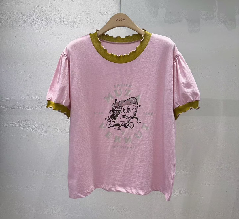 LOVABLE韓國直郵女裝新款26春夏時尚人氣推薦休閑熱賣T恤LOVABLET恤圖色1