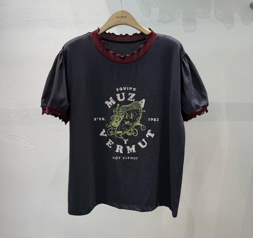 LOVABLE韓國直郵女裝新款26春夏時尚人氣推薦休閑熱賣T恤LOVABLET恤圖色3