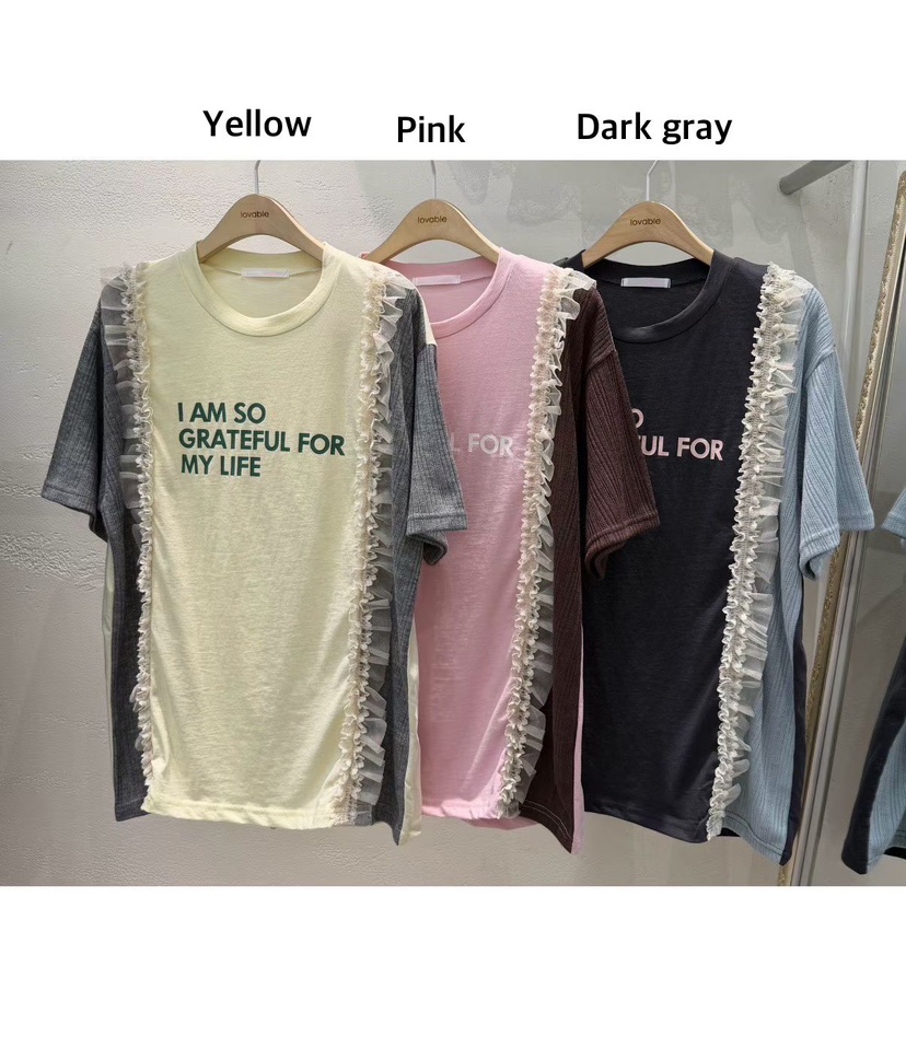 LOVABLE韓國東大門代購女裝新品推薦時尚人氣休閑26春夏T恤LOVABLET恤