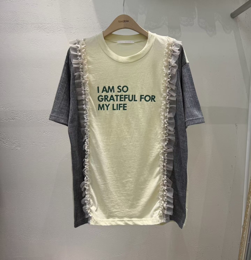 LOVABLE韓國東大門代購女裝新品推薦時尚人氣休閑26春夏T恤LOVABLET恤圖色1