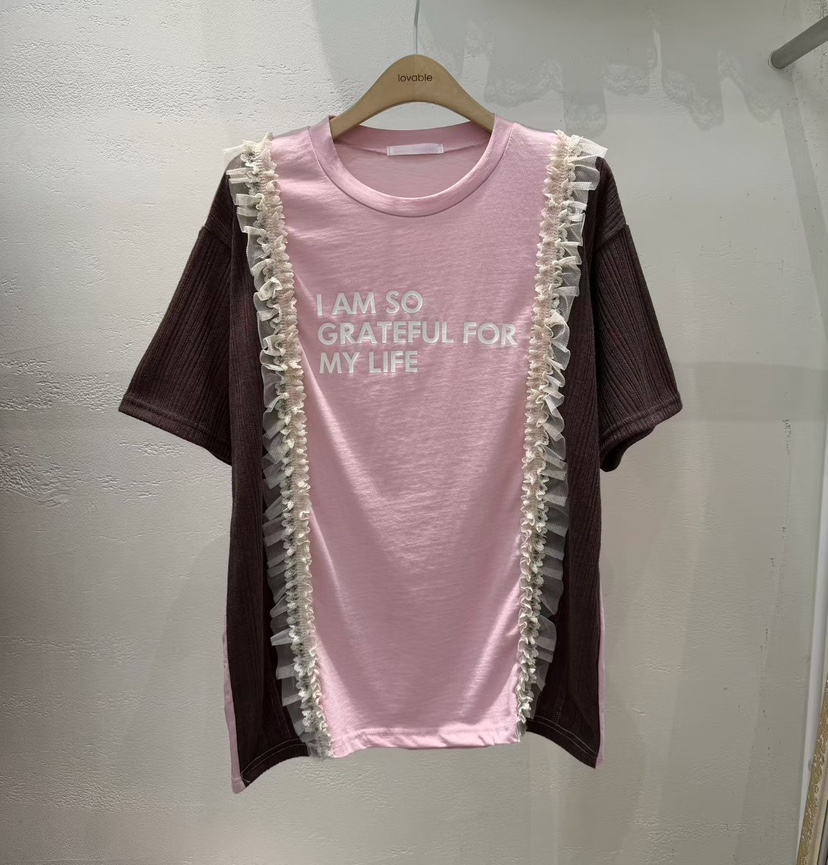 LOVABLE韓國東大門代購女裝新品推薦時尚人氣休閑26春夏T恤LOVABLET恤圖色2