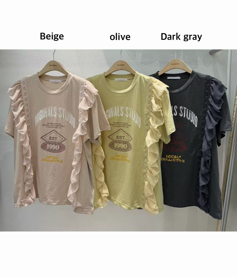 LOVABLE韓國直郵實拍女士新品時尚熱賣休閑職業26春夏T恤LOVABLET恤