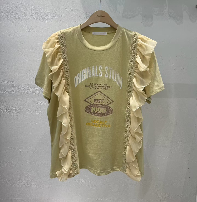 LOVABLE韓國直郵實拍女士新品時尚熱賣休閑職業26春夏T恤LOVABLET恤圖色2