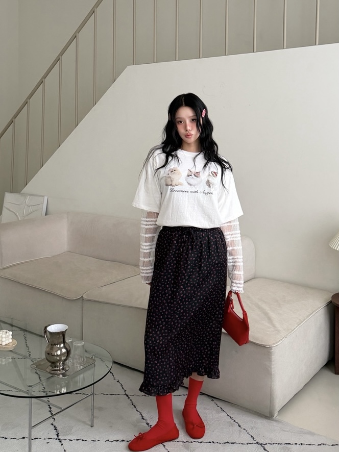 YES韓國直郵女裝新款推薦26春夏休閑職業人氣熱賣時尚長裙YES長裙