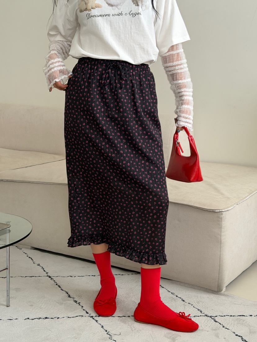 YES韓國直郵女裝新款推薦26春夏休閑職業人氣熱賣時尚長裙YES長裙