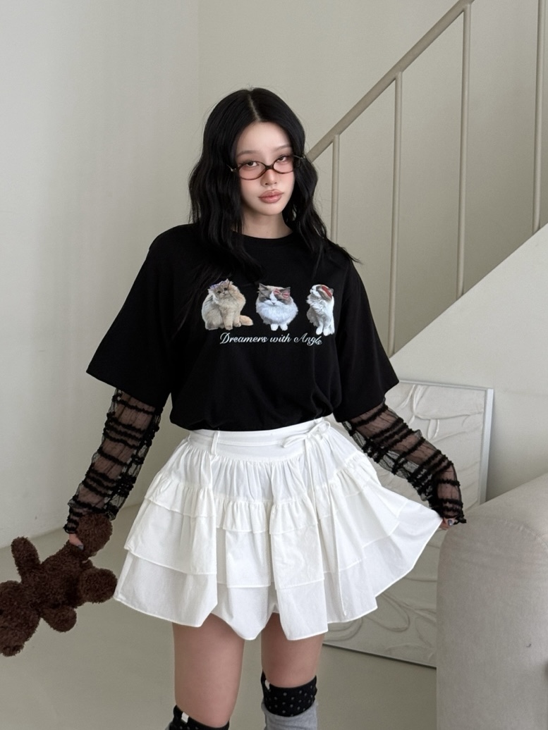 YES韓國直郵實拍女裝新品時尚職業人氣休閑熱賣26春夏長袖T恤YES長袖T恤