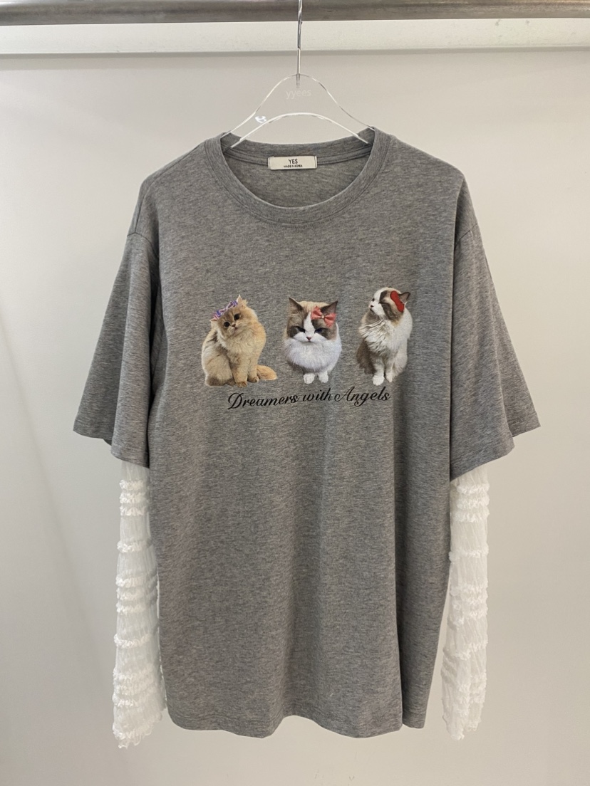 YES韓國直郵實拍女裝新品時尚職業人氣休閑熱賣26春夏長袖T恤YES長袖T恤圖色1