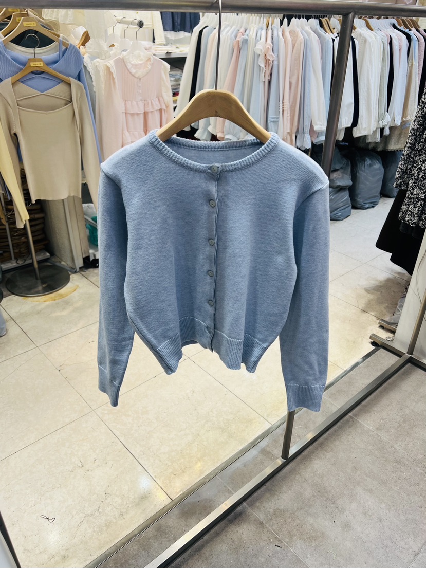 BLACK NOTE韓國直郵女士新品26春夏推薦針織衫開襟衫棉布BLACK NOTE針織衫圖色2