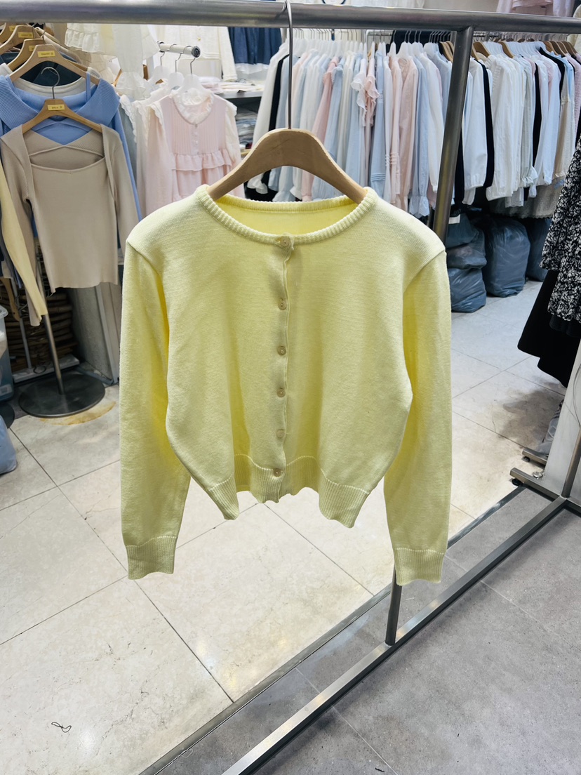 BLACK NOTE韓國直郵女士新品26春夏推薦針織衫開襟衫棉布BLACK NOTE針織衫圖色3