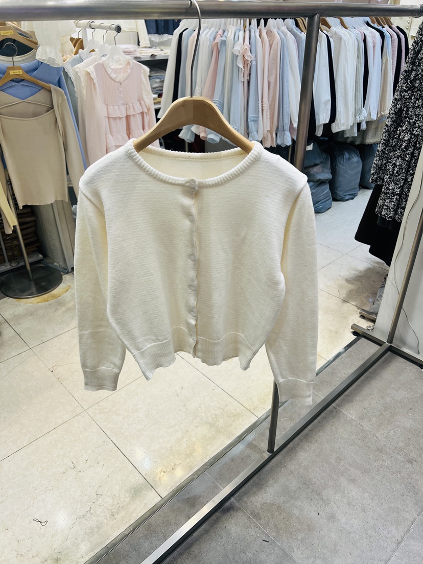 BLACK NOTE韓國直郵女士新品26春夏推薦針織衫開襟衫棉布BLACK NOTE針織衫圖色5