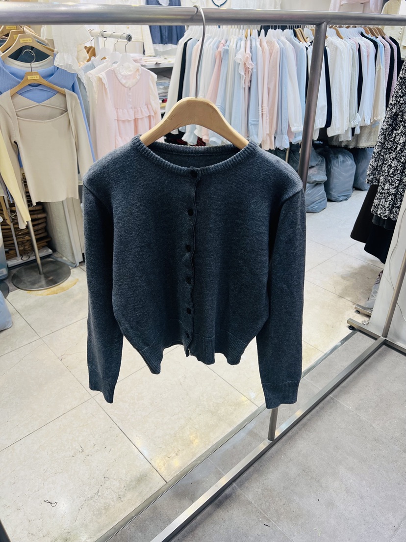 BLACK NOTE韓國直郵女士新品26春夏推薦針織衫開襟衫棉布BLACK NOTE針織衫圖色8