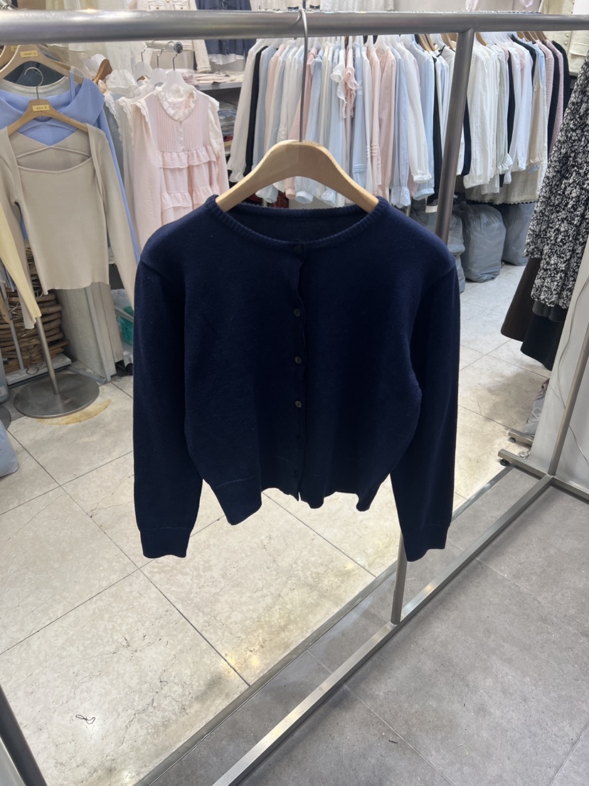 BLACK NOTE韓國直郵女士新品26春夏推薦針織衫開襟衫棉布BLACK NOTE針織衫圖色9