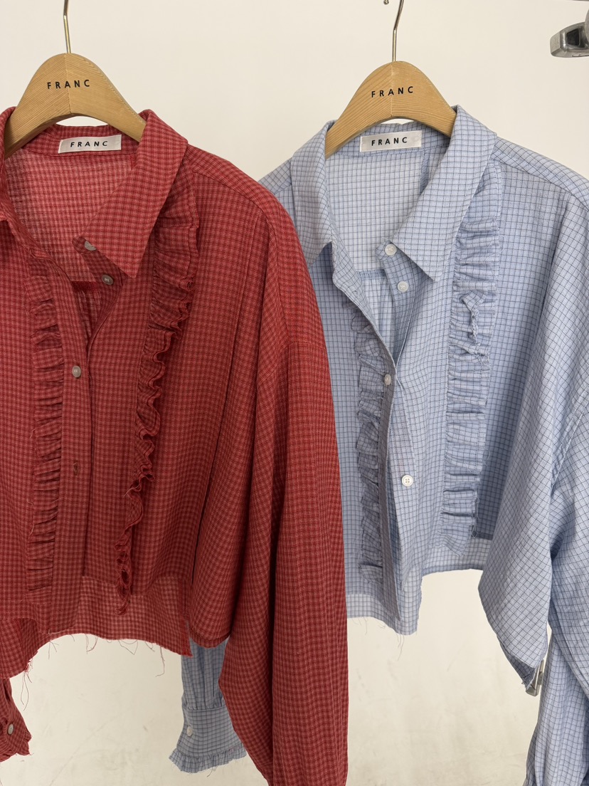 FRANC—L韓國代購女裝新款推薦熱賣26春夏人氣襯衫蕾絲衫FRANC襯衫/蕾絲衫