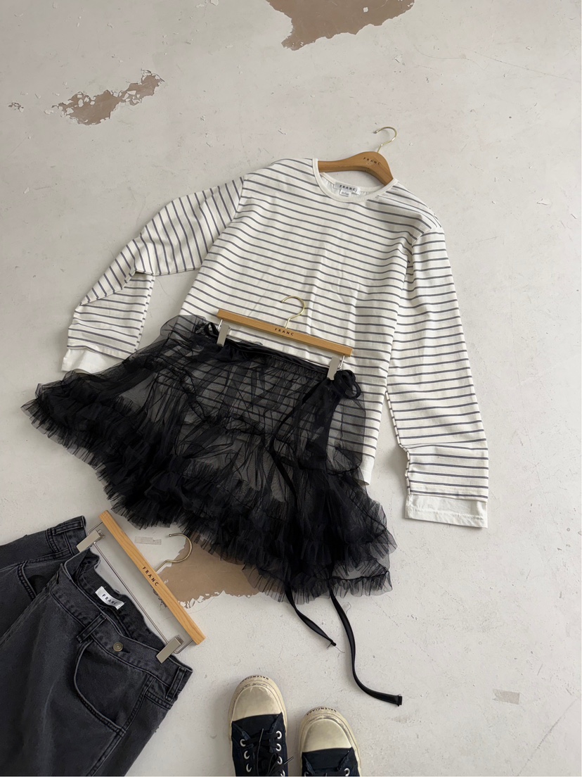 FRANC—L韓國直郵實拍女士新品推薦26春夏熱賣人氣長袖T恤FRANC長袖T恤