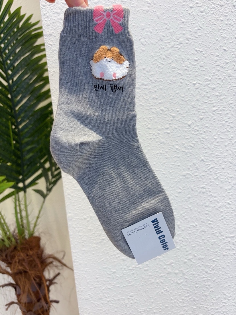 CACTUS-Q韓國直郵實拍女裝新款26春夏人氣時尚熱賣休閑襪子CACTUS十雙起/可混搭襪子圖色4