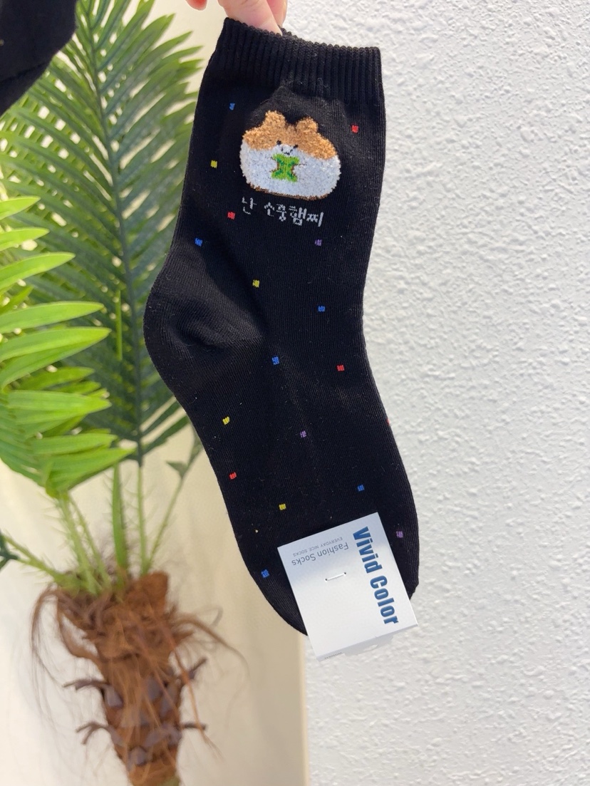 CACTUS-Q韓國直郵實拍女裝新款26春夏人氣時尚熱賣休閑襪子CACTUS十雙起/可混搭襪子圖色5