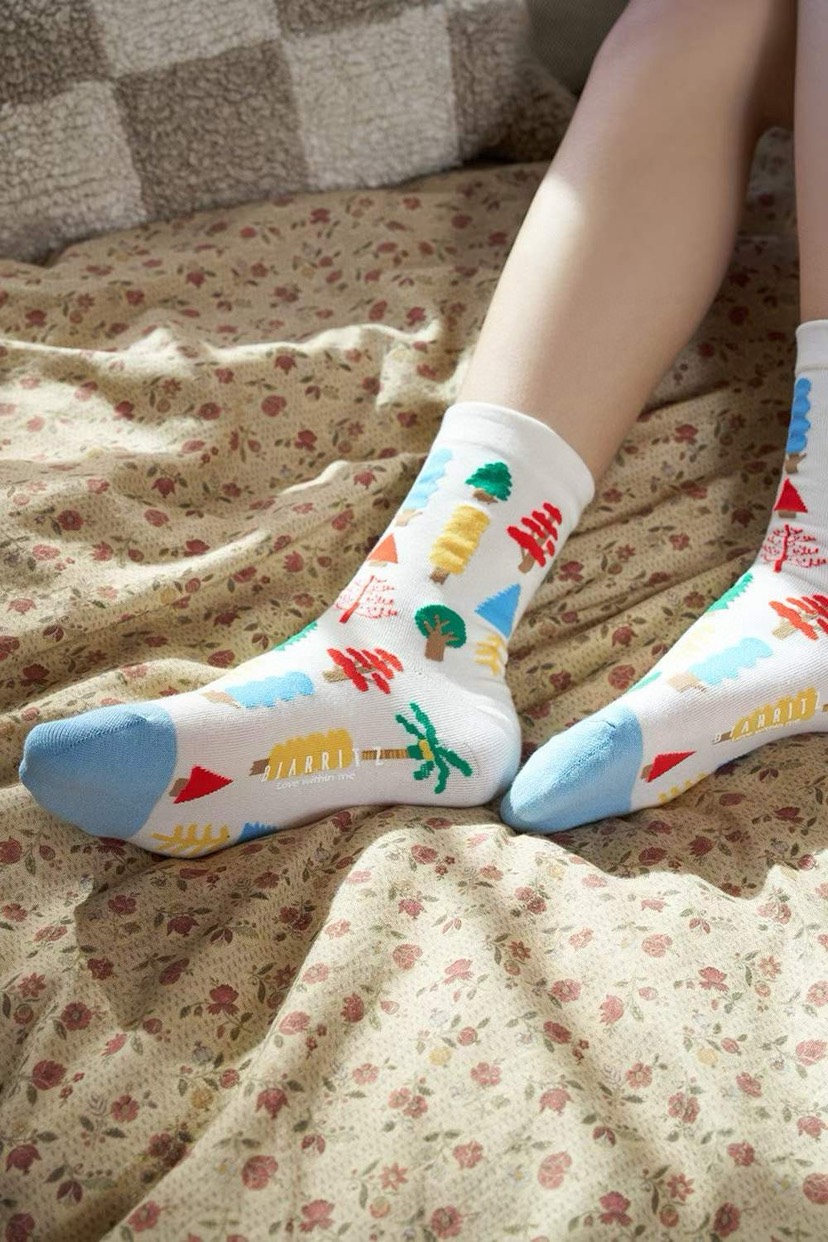 CACTUS-Q韓國直郵女士新款休閑26春夏時尚職業推薦人氣襪子CACTUS十雙起/可混搭襪子圖色1