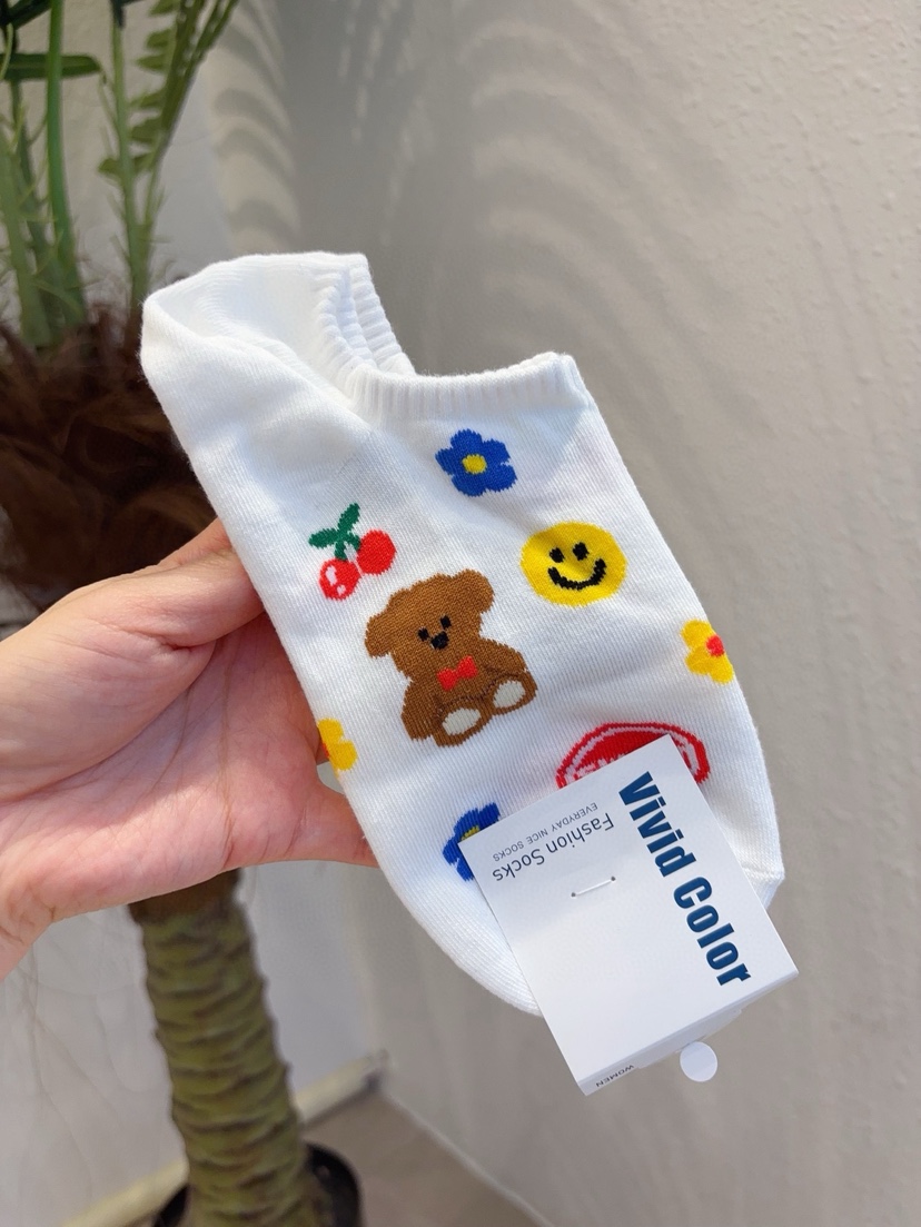 CACTUS-Q韓國直郵女裝新品休閑熱賣時尚26春夏人氣推薦襪子CACTUS十雙起/可混搭襪子圖色1