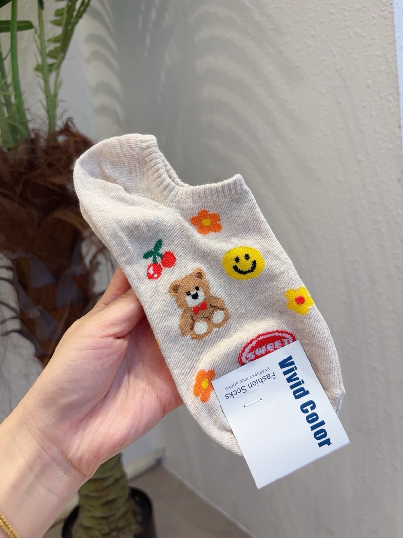 CACTUS-Q韓國直郵女裝新品休閑熱賣時尚26春夏人氣推薦襪子CACTUS十雙起/可混搭襪子圖色2