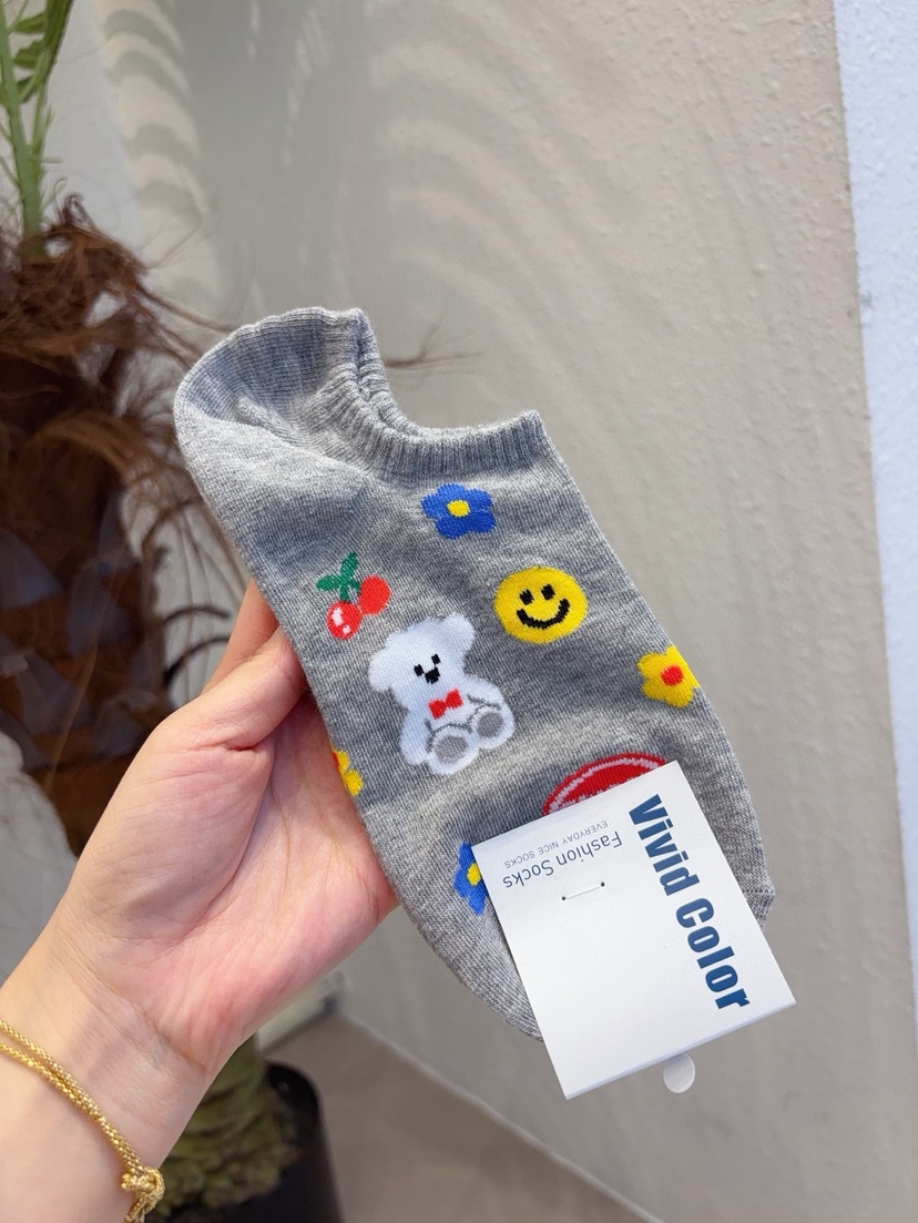 CACTUS-Q韓國直郵女裝新品休閑熱賣時尚26春夏人氣推薦襪子CACTUS十雙起/可混搭襪子圖色4