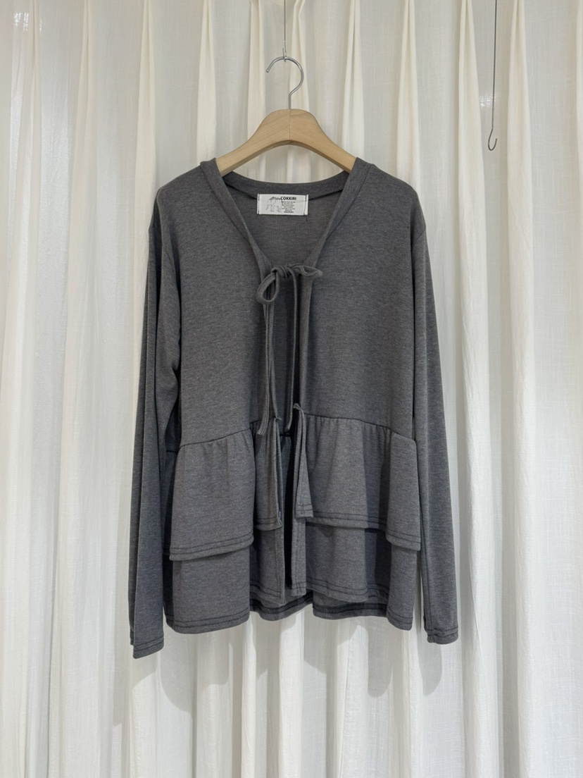 COKKIRI韓國直郵女裝新品職業熱賣休閑26春夏長袖T恤系帶開衫COKKIRI長袖T恤圖色1