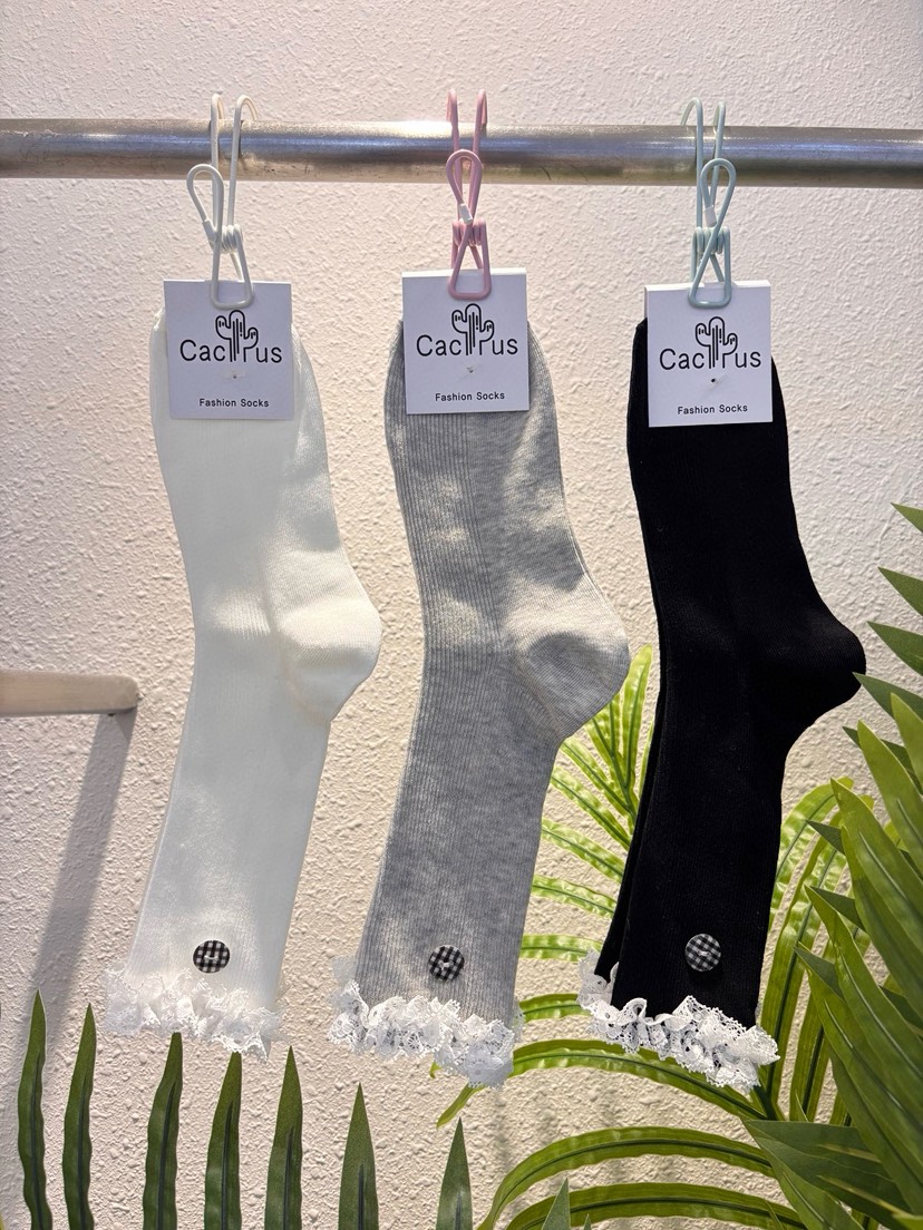 CACTUS-Q韓國東大門直郵女裝新品推薦熱賣26春夏休閑襪子CACTUS十雙起/可混搭襪子