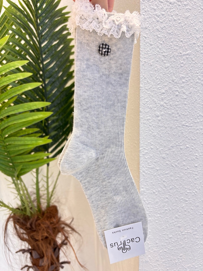 CACTUS-Q韓國東大門直郵女裝新品推薦熱賣26春夏休閑襪子CACTUS十雙起/可混搭襪子圖色2