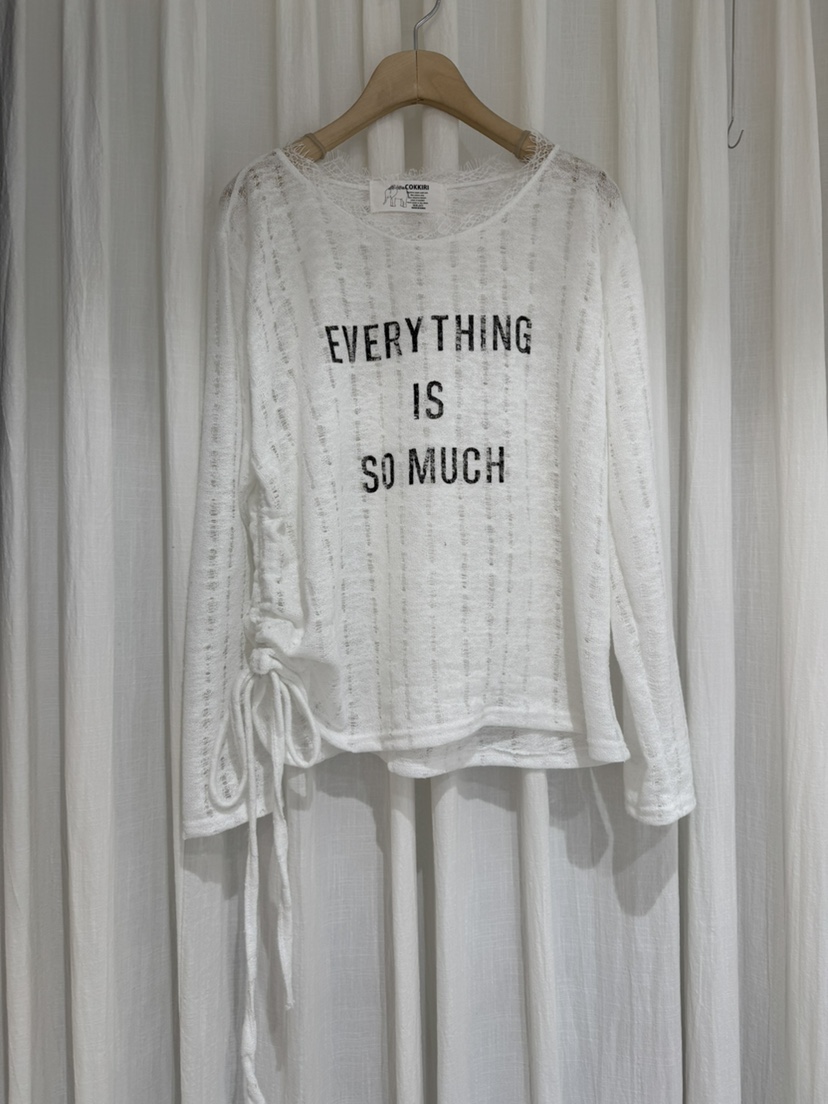 COKKIRI韓國東大門直郵女裝新款休閑職業推薦長袖T恤蕾絲COKKIRI長袖T恤圖色2