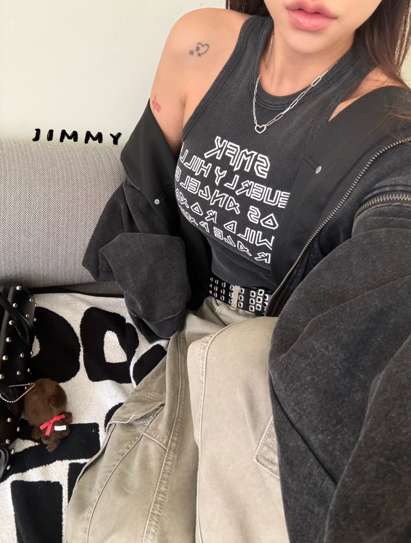 JIMMY韓國代購女裝新品推薦人氣休閑時尚職業26春夏吊帶背心JIMMY/REMAKE吊帶/背心