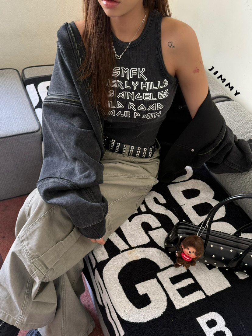 JIMMY韓國代購女裝新品推薦人氣休閑時尚職業26春夏吊帶背心JIMMY/REMAKE吊帶/背心