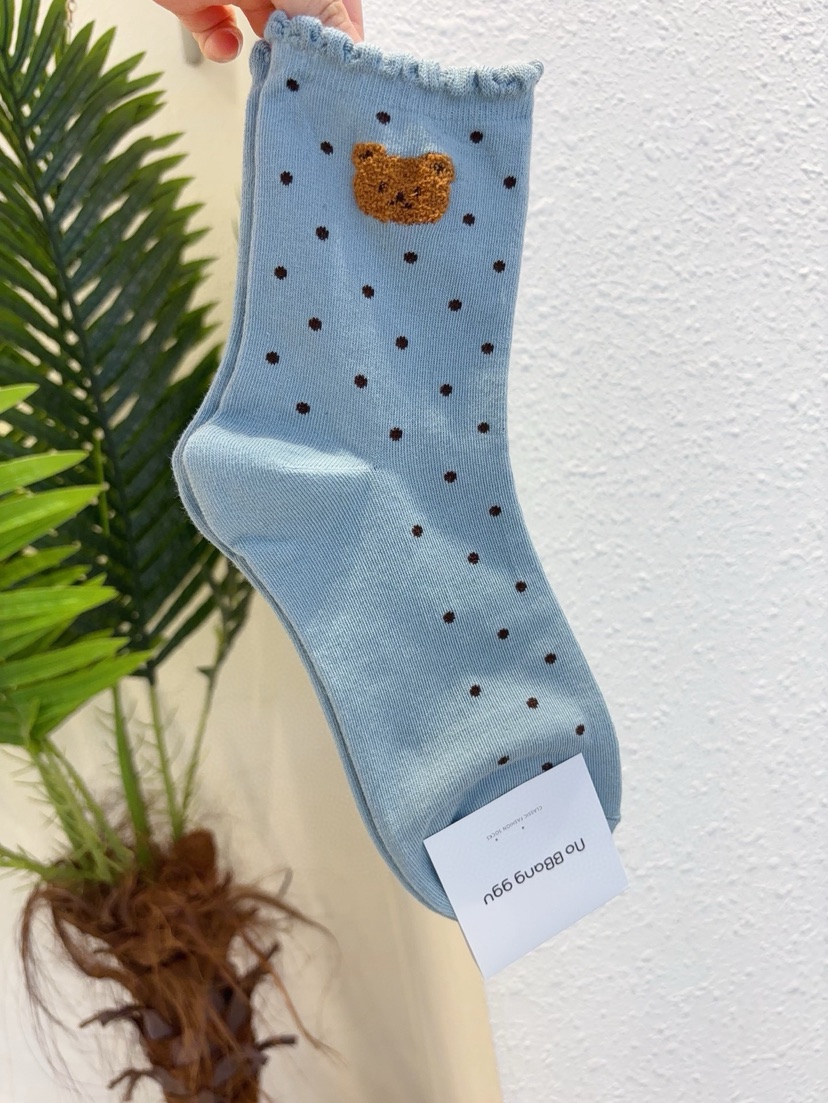 CACTUS-Q韓國東大門直郵女裝新款熱賣人氣26春夏休閑襪子CACTUS十雙起/可混搭襪子圖色4