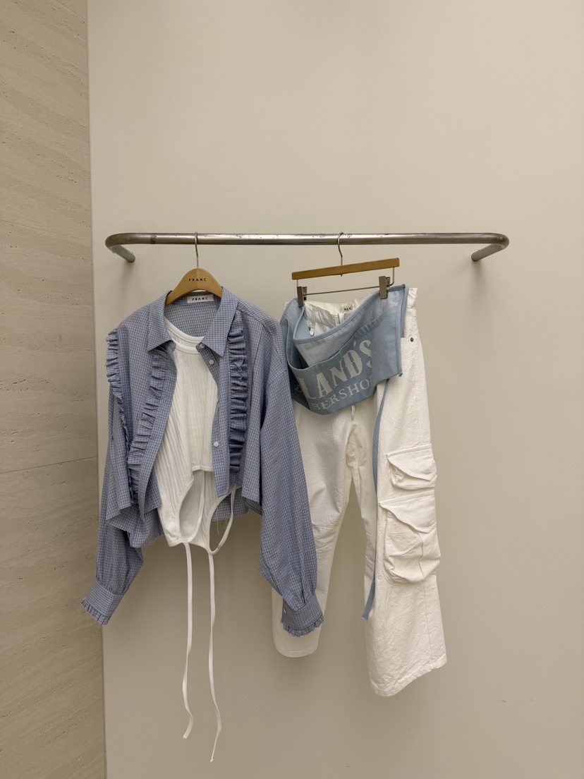 FRANC—L韓國代購女裝新款人氣時尚休閑職業26春夏短裙口袋FRANC短裙