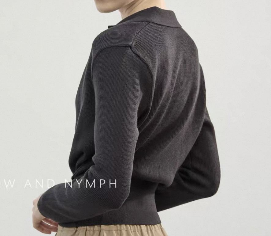 GLOW AND NYMPH韓國代購女士新款職業26春夏針織衫羅紋GLOW AND NYMPH針織衫