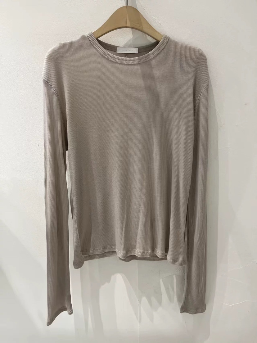 TALK TALK韓國直郵實拍女裝新品人氣時尚26春夏長袖T恤天絲TALK TALK長袖T恤圖色4