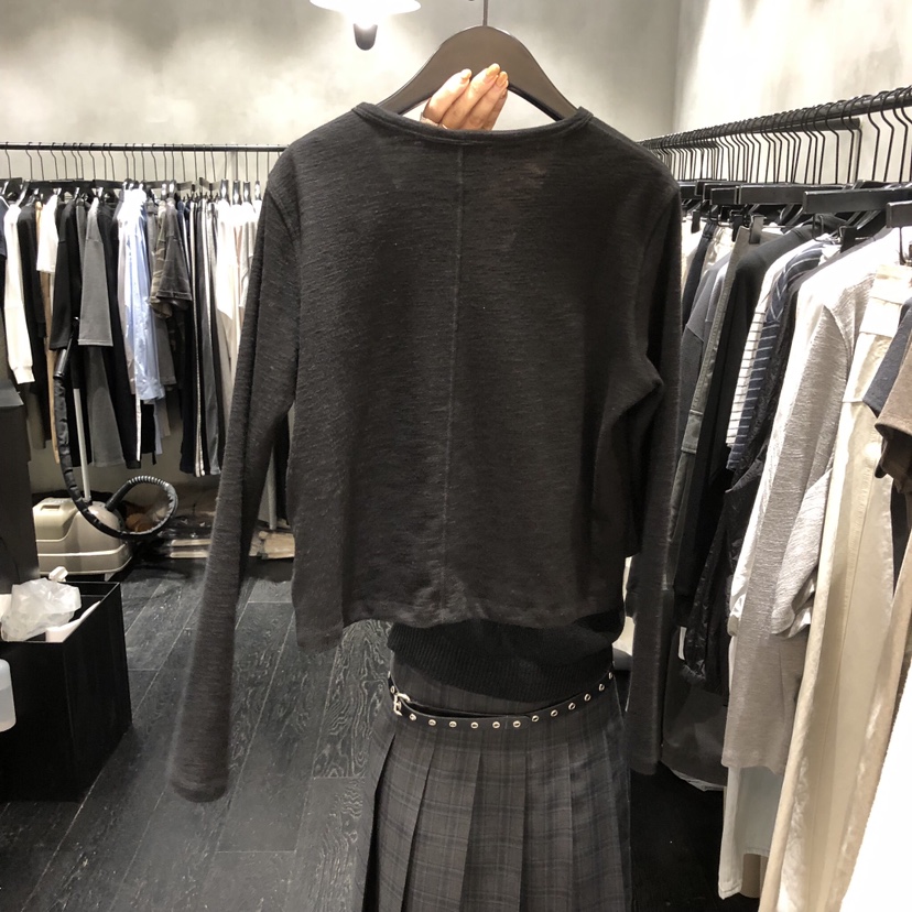 TUG韓國直郵女士新款26春夏休閑長袖T恤不含內搭開衫紐扣TUG長袖T恤