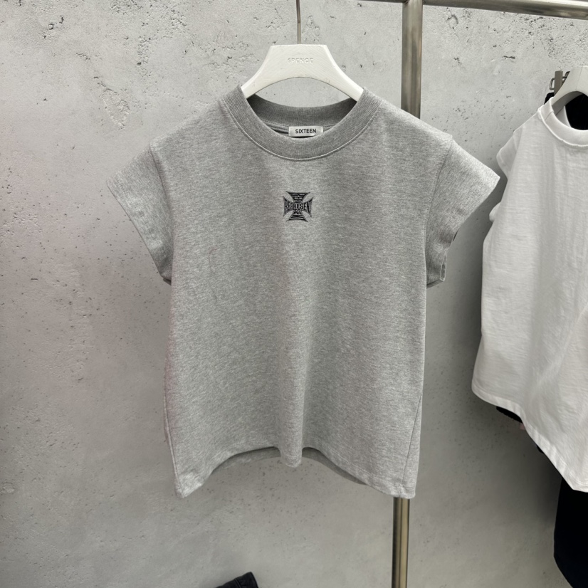 SIXTEEN韓國代購女士新品人氣休閑時尚職業26春夏熱賣T恤SIXTEENT恤圖色2