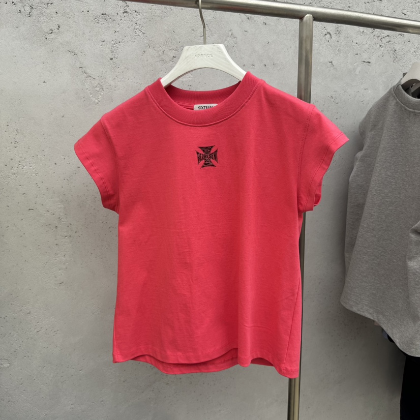 SIXTEEN韓國代購女士新品人氣休閑時尚職業26春夏熱賣T恤SIXTEENT恤圖色3