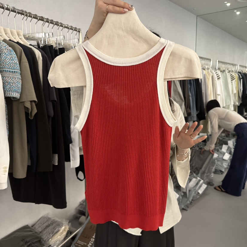 DOUBLE STANDARD/LE SMOKING/MAISONSTAFF韓國直郵實拍女士新品時尚吊帶背心MAISONSTAFF吊帶/背心