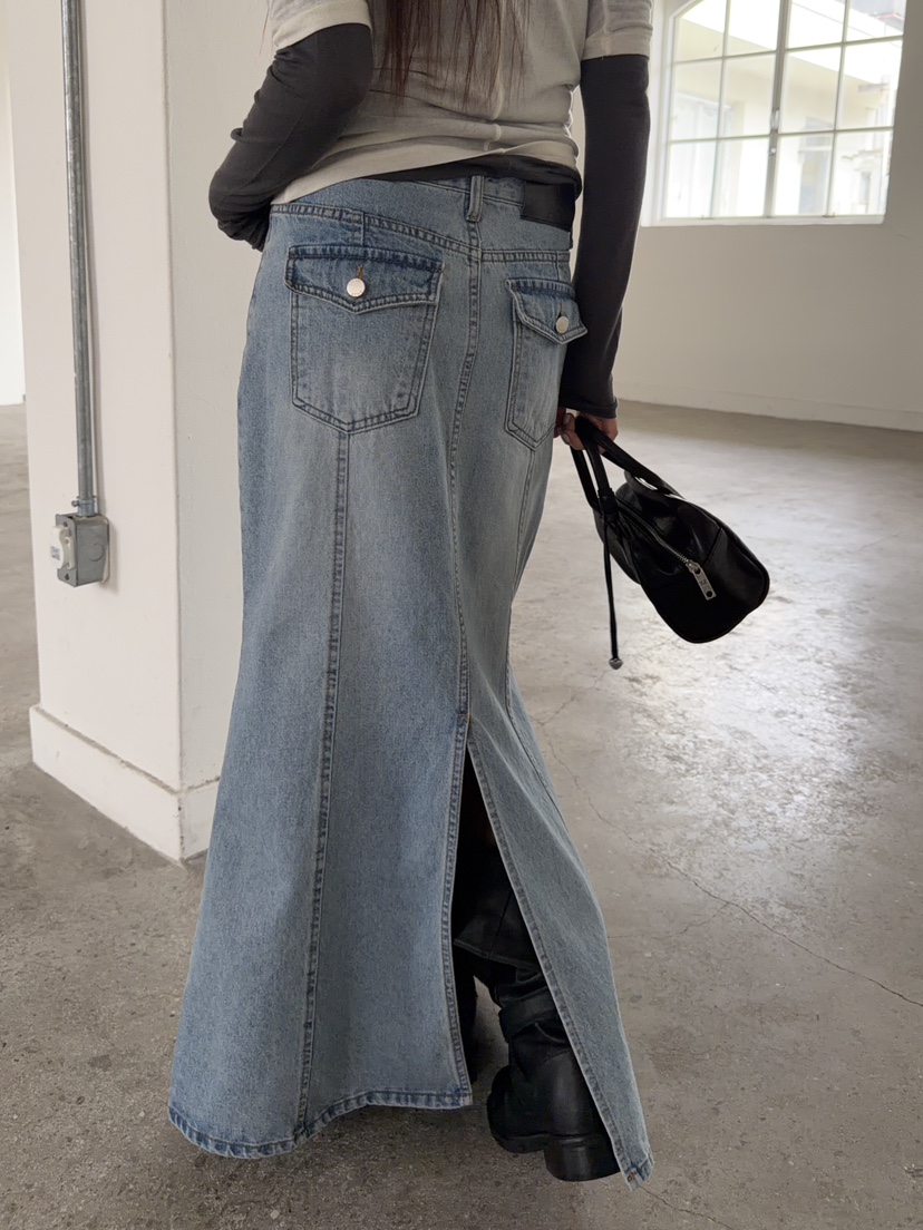 ACME韓國代購女士新品時尚26春夏職業休閑推薦人氣熱賣長裙ACME長裙