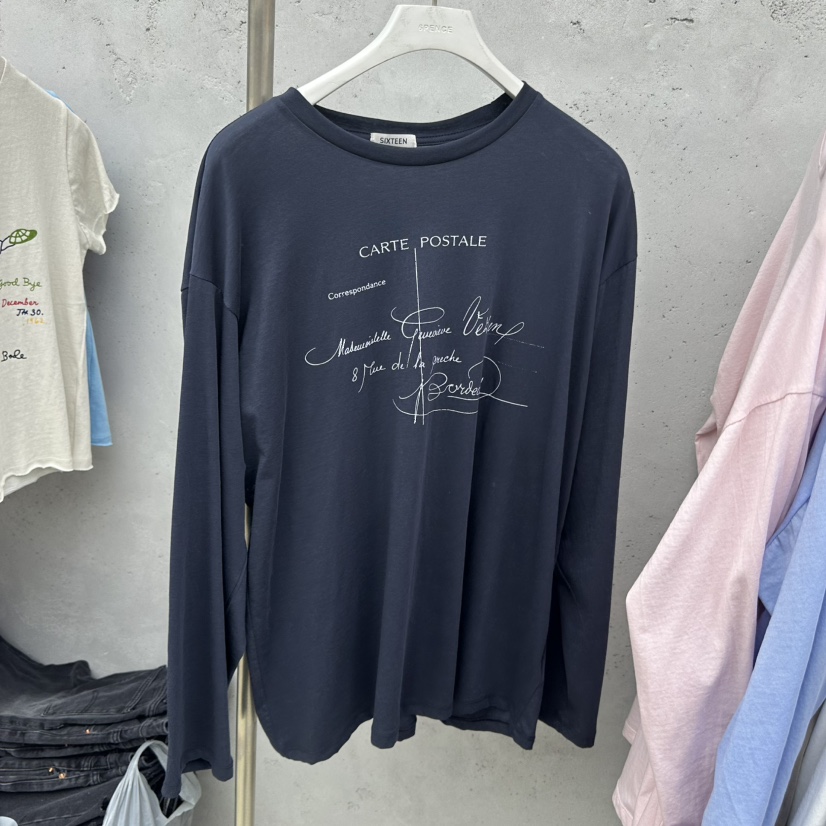 SIXTEEN韓國直郵實拍女士新品熱賣推薦人氣26春夏長袖T恤SIXTEEN長袖T恤圖色5