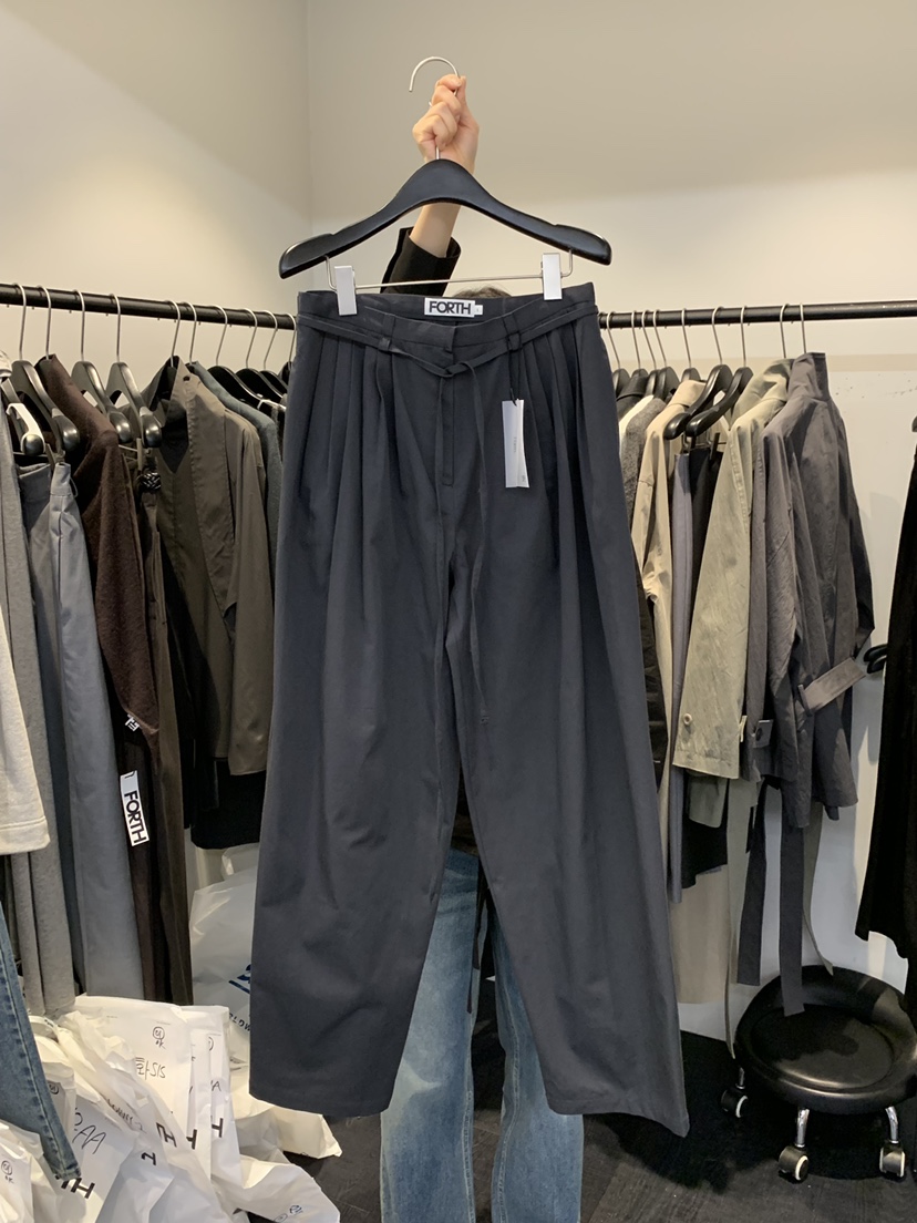 FORTH韓國直郵實拍女士新品職業熱賣26春夏休閑休閑褲斜紋布FORTH休閑褲圖色1墨色